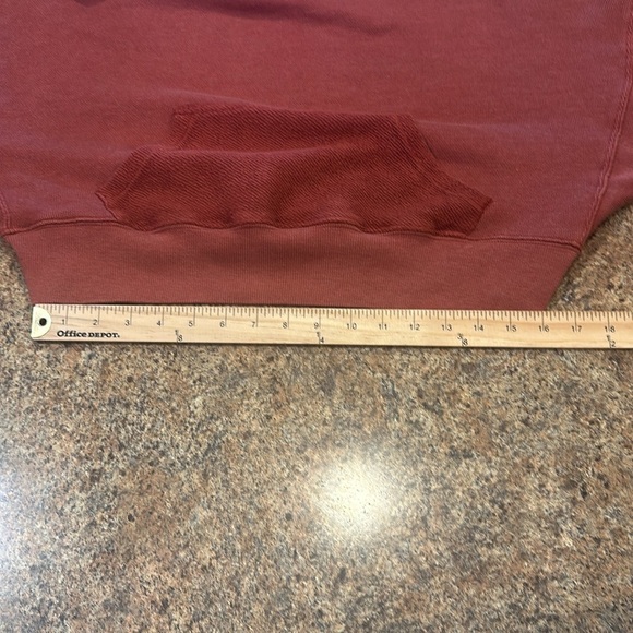 Free People Hooded Sweatshirt Long Sleeves Maroon Womens Size Small Cropped - Picture 10 of 10